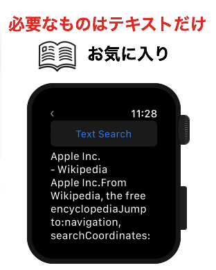 必要なものはテキストだけお気に入り登録へ