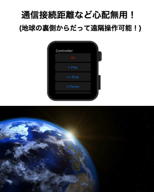 通信接続距離など心配無用。(地球の裏側からだって遠隔操作可能)