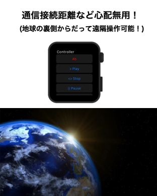 通信接続距離など心配無用。（地球の裏側からだって遠隔操作可能）